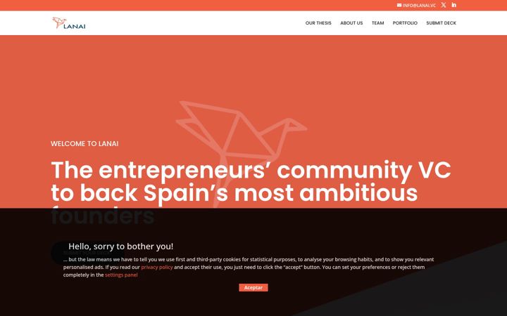 Screenshot of lanaipartners.com
