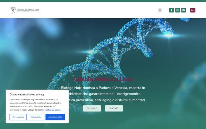 Screenshot of lananutrizionista.it
