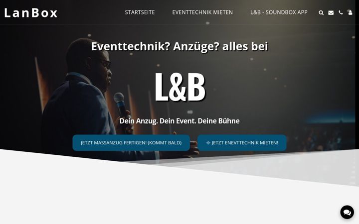 Screenshot of lanbox.at