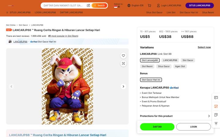 Screenshot of lancarjp88.com