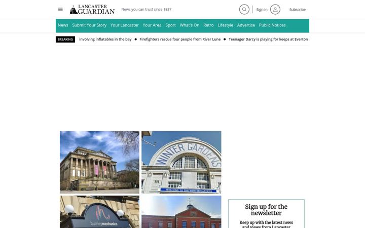 Screenshot of lancasterguardian.co.uk