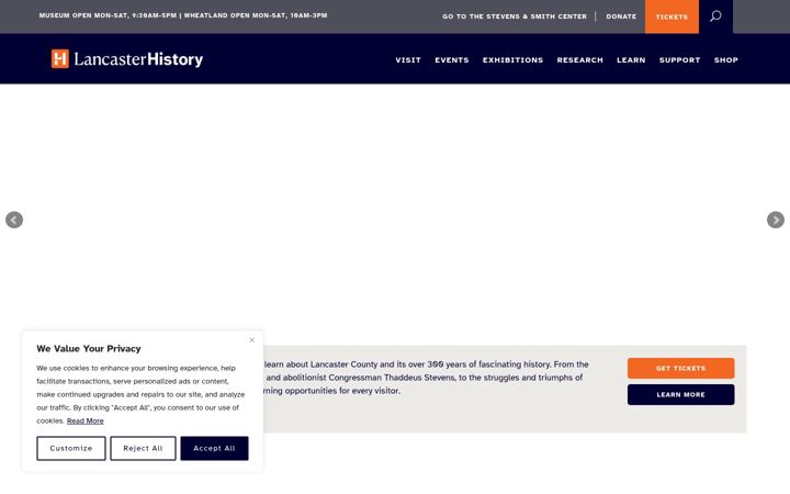 Screenshot of lancasterhistory.org