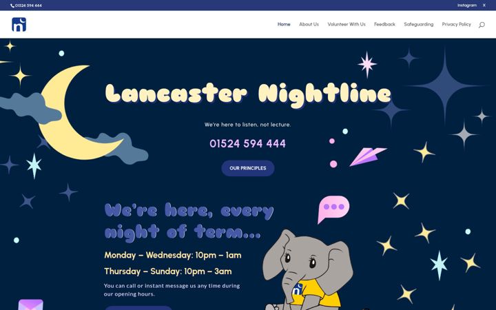 Screenshot of lancasternightline.org.uk
