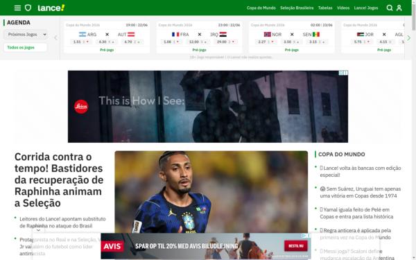 Screenshot of lance.com.br