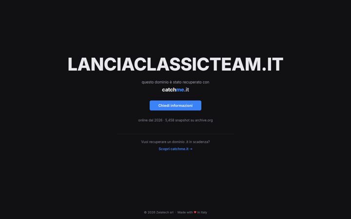 Screenshot of lanciaclassicteam.it
