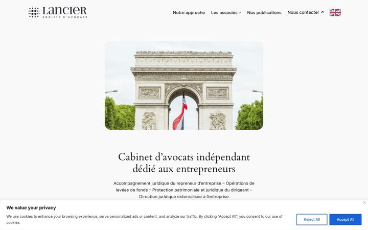 Screenshot of lancier-avocats.fr