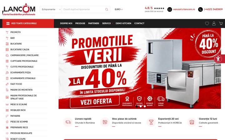 Screenshot of lancom.ro