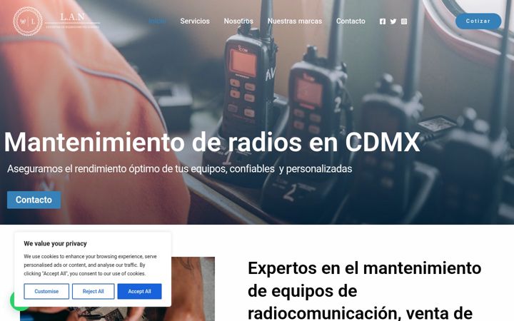 Screenshot of lancomunicaciones.com