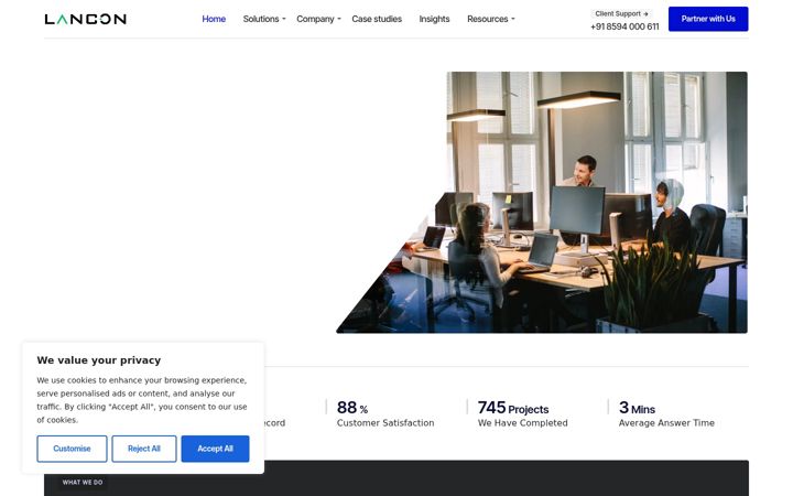 Screenshot of lancontechnologies.com