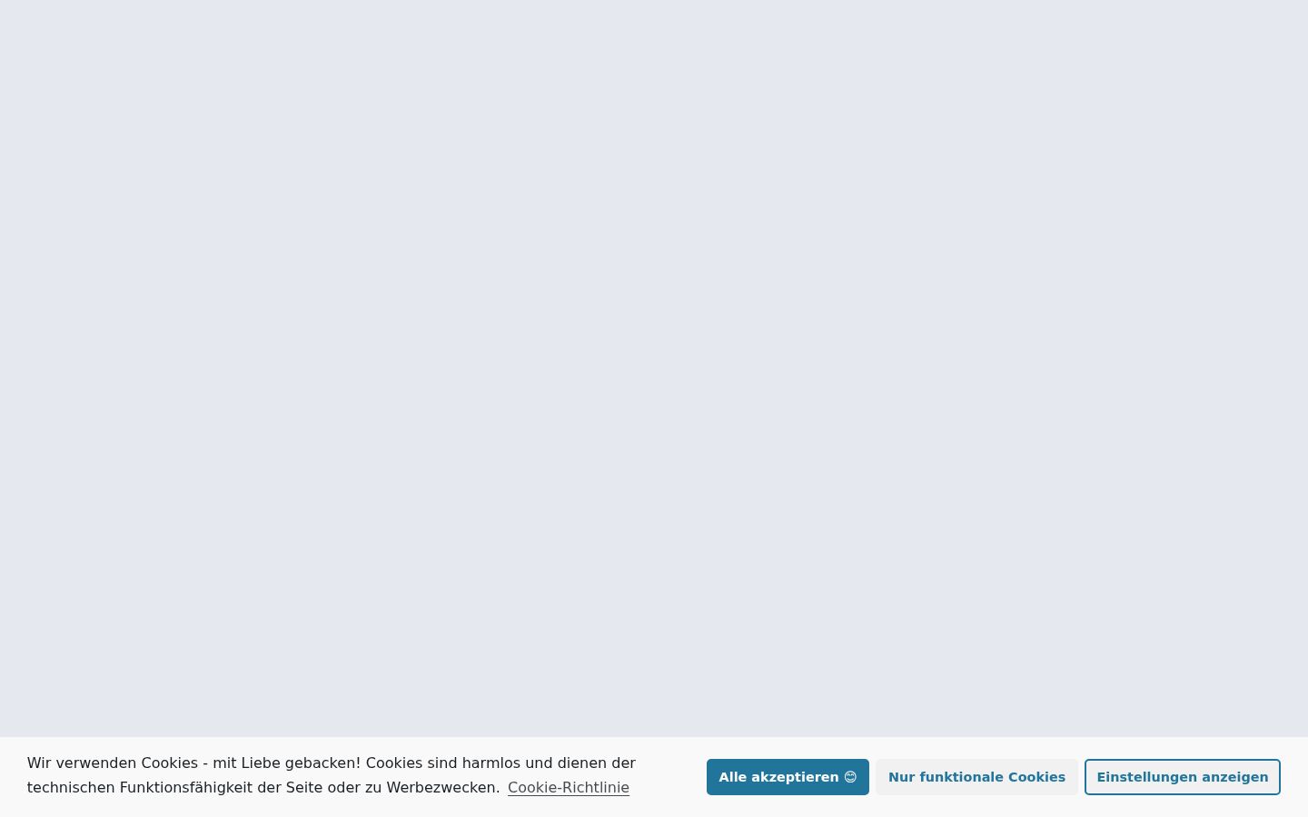 Captura de ecrã do banner de consentimento apresentado antes de qualquer interação