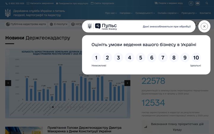 Screenshot of land.gov.ua