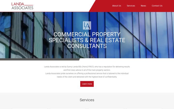 Screenshot of landaassociates.co.uk
