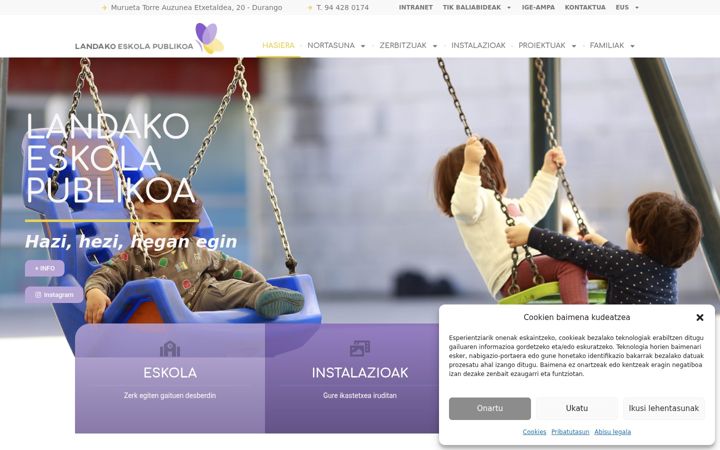 Screenshot of landakoeskola.org