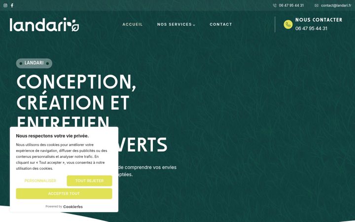 Screenshot of landari.fr
