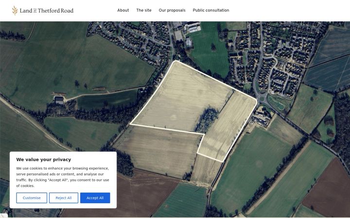 Screenshot of landatthetfordroad.co.uk