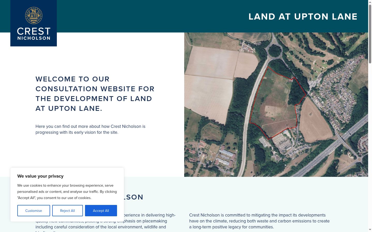 Screenshot of the consent banner shown before any interaction