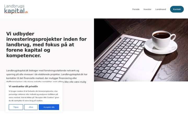 Screenshot of landbrugskapital.dk