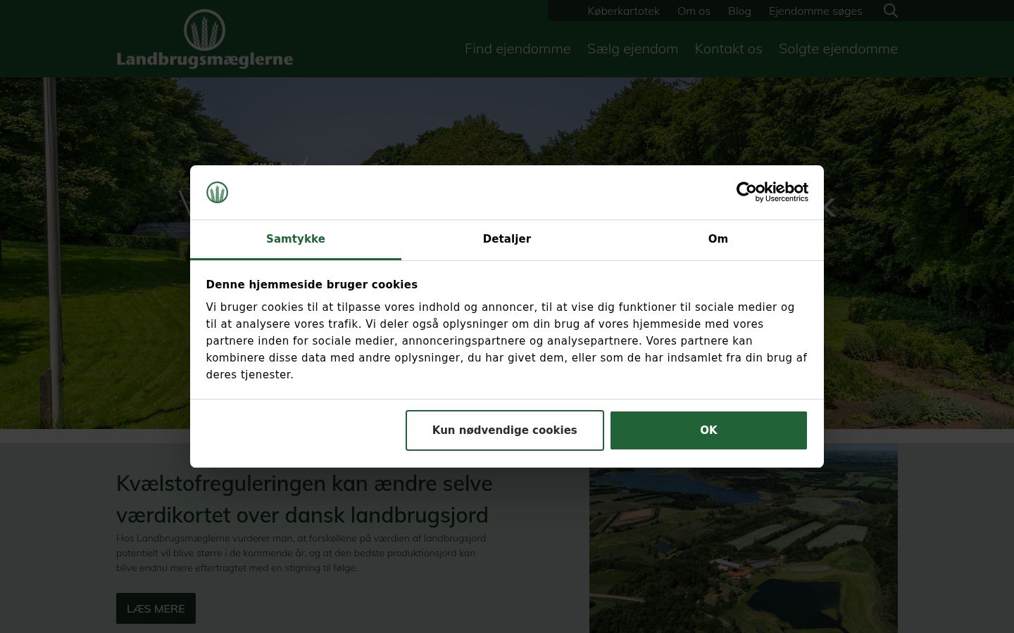 Captura de ecrã do banner de consentimento apresentado antes de qualquer interação