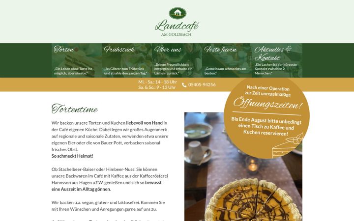 Screenshot of landcafe-goldbach.de