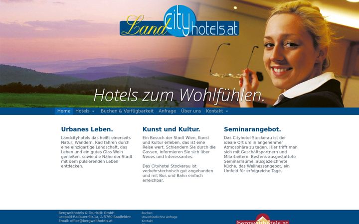 Screenshot of landcityhotels.at
