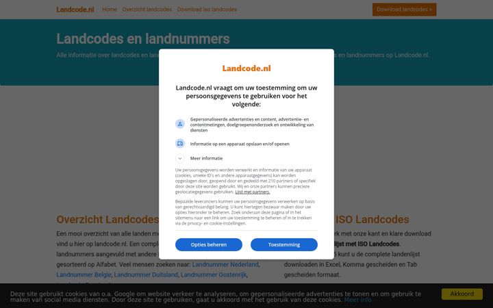 Screenshot of landcode.nl