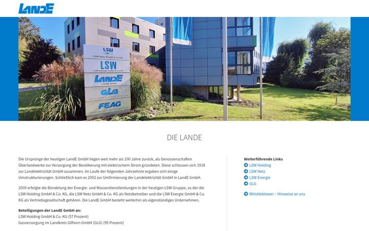 Screenshot of lande.de