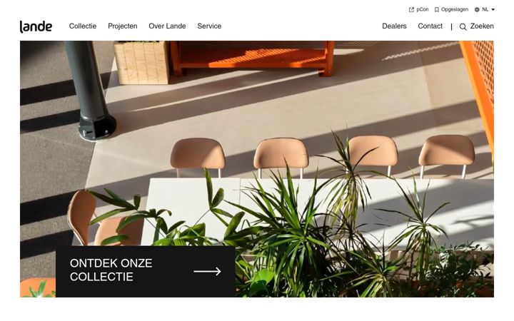 Screenshot of lande.nl