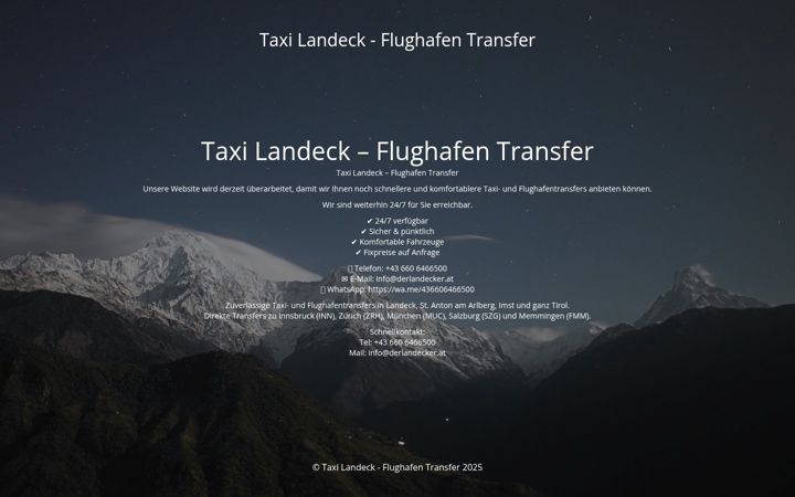 Screenshot of landeck-taxi.com