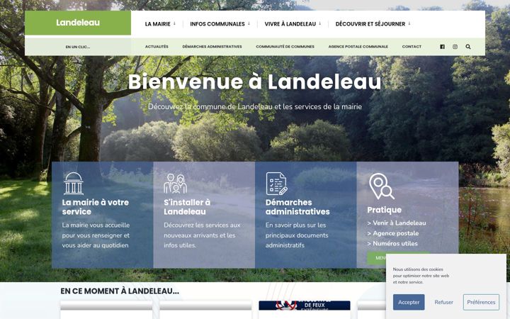 Screenshot stránky landeleau.bzh