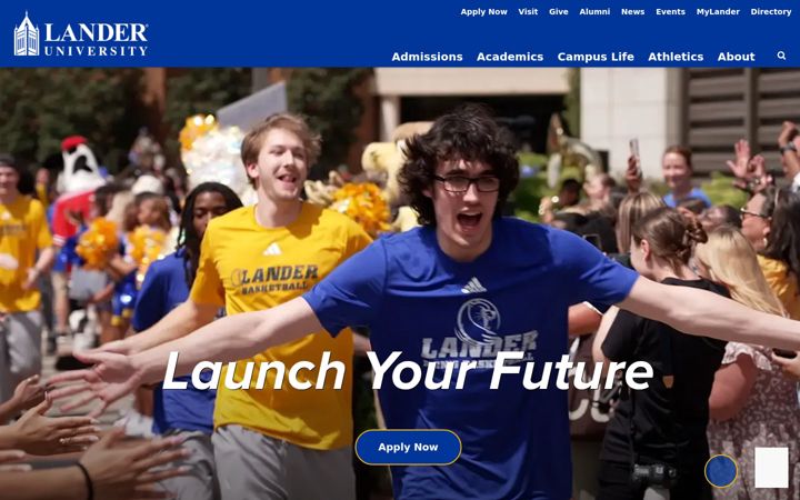 Screenshot of lander.edu