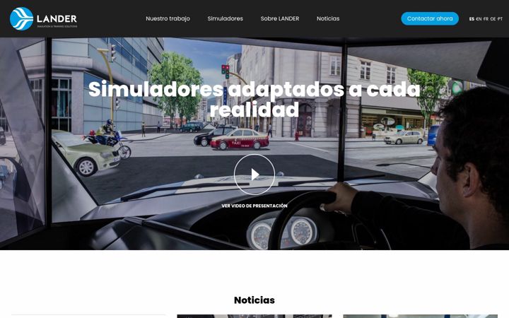 Screenshot of landersimulation.com