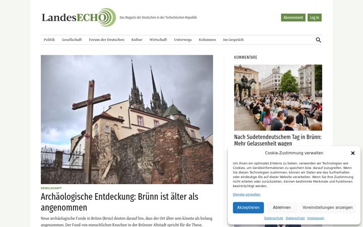 Screenshot of landesecho.cz