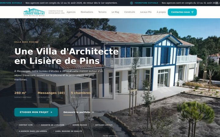 Screenshot of landeshabitat.com