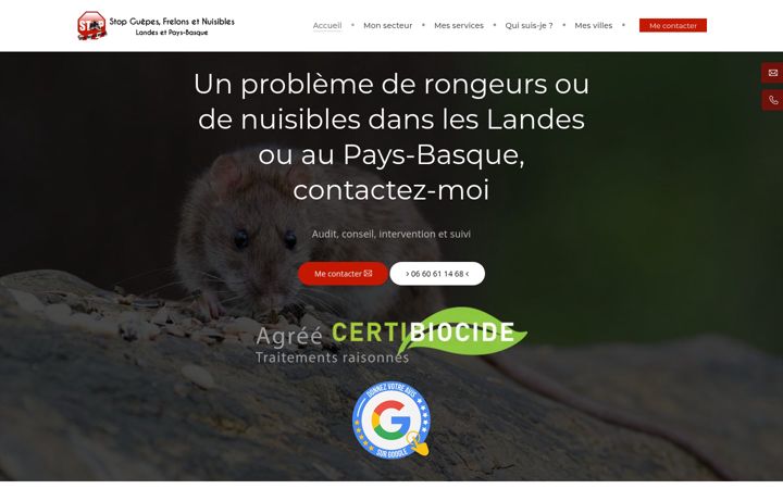 Screenshot of landesnuisibles.fr