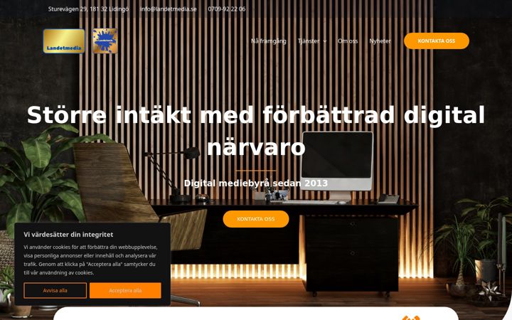 Screenshot of landetmedia.se