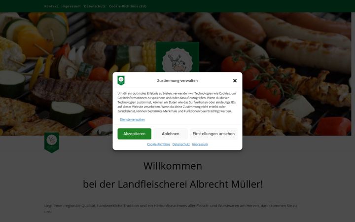 Snimka zaslona za landfleischerei-albrecht-mueller.de
