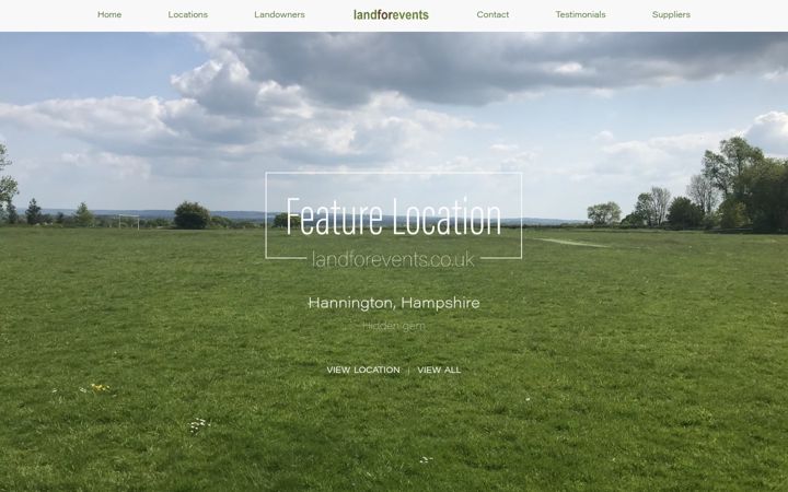 Screenshot of landforevents.co.uk