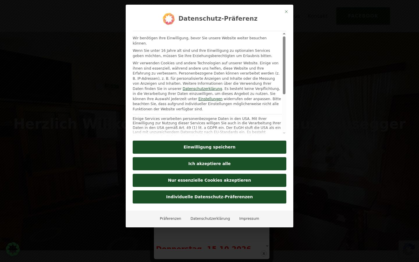 Sutikimo reklamjuostės, rodytos prieš bet kokią sąveiką, ekrano kopija