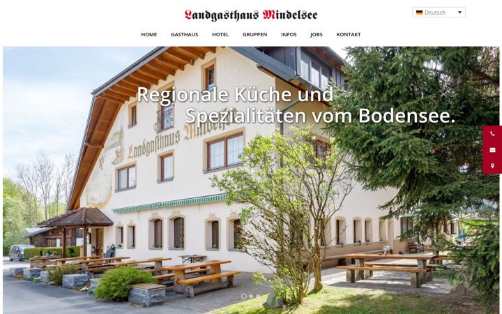 Ekraanipilt saidist landgasthaus-mindelsee.de