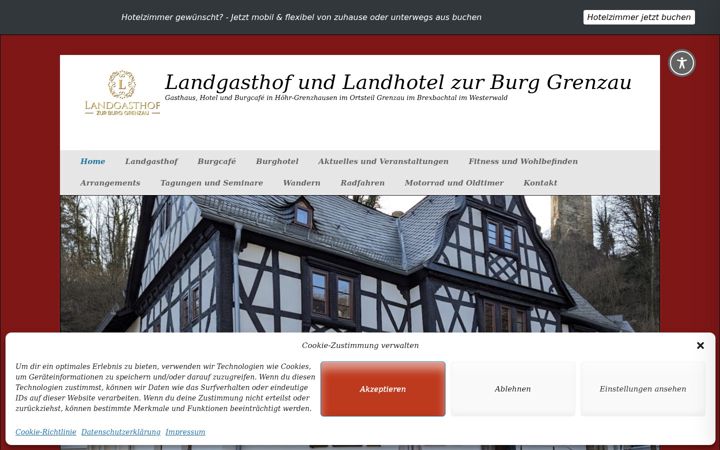 Screenshot of landgasthof-grenzau.com
