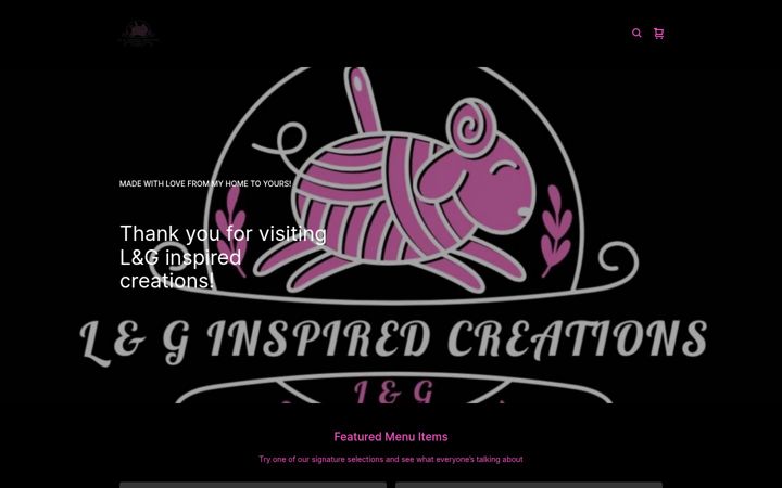 Screenshot of landginspiredcreations.com