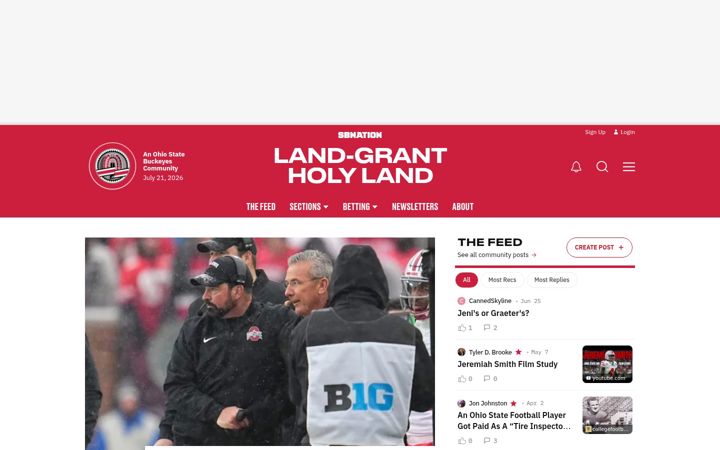 Screenshot of landgrantholyland.com