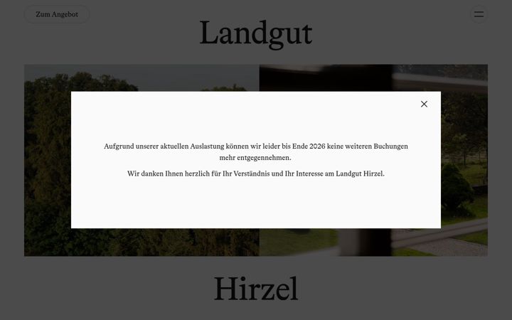 Screenshot of landgut-hirzel.ch