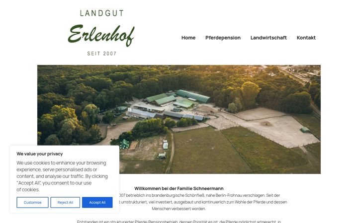Screenshot of landguterlenhof.de