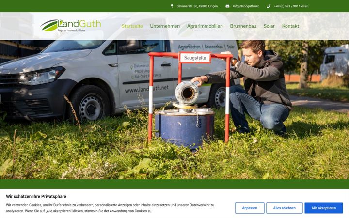 Screenshot of landguth.net
