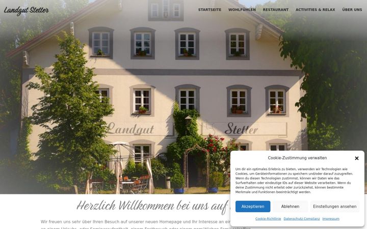 Screenshot of landgutstetter.de