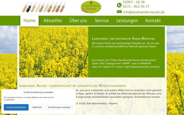 Screenshot of landhandel-keuter.de