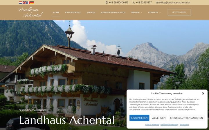 Screenshot of landhaus-achental.at