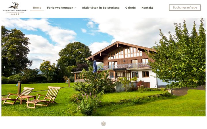 Screenshot of landhaus-alpengluehen.de