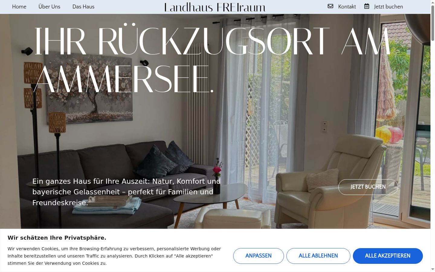 Ekrānuzņēmums ar piekrišanas baneri, kas tika rādīts pirms jebkādas mijiedarbības
